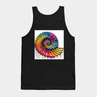 Psychedelic looking abstract illustration of Escher stairs Tank Top